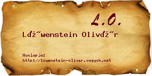 Löwenstein Olivér névjegykártya